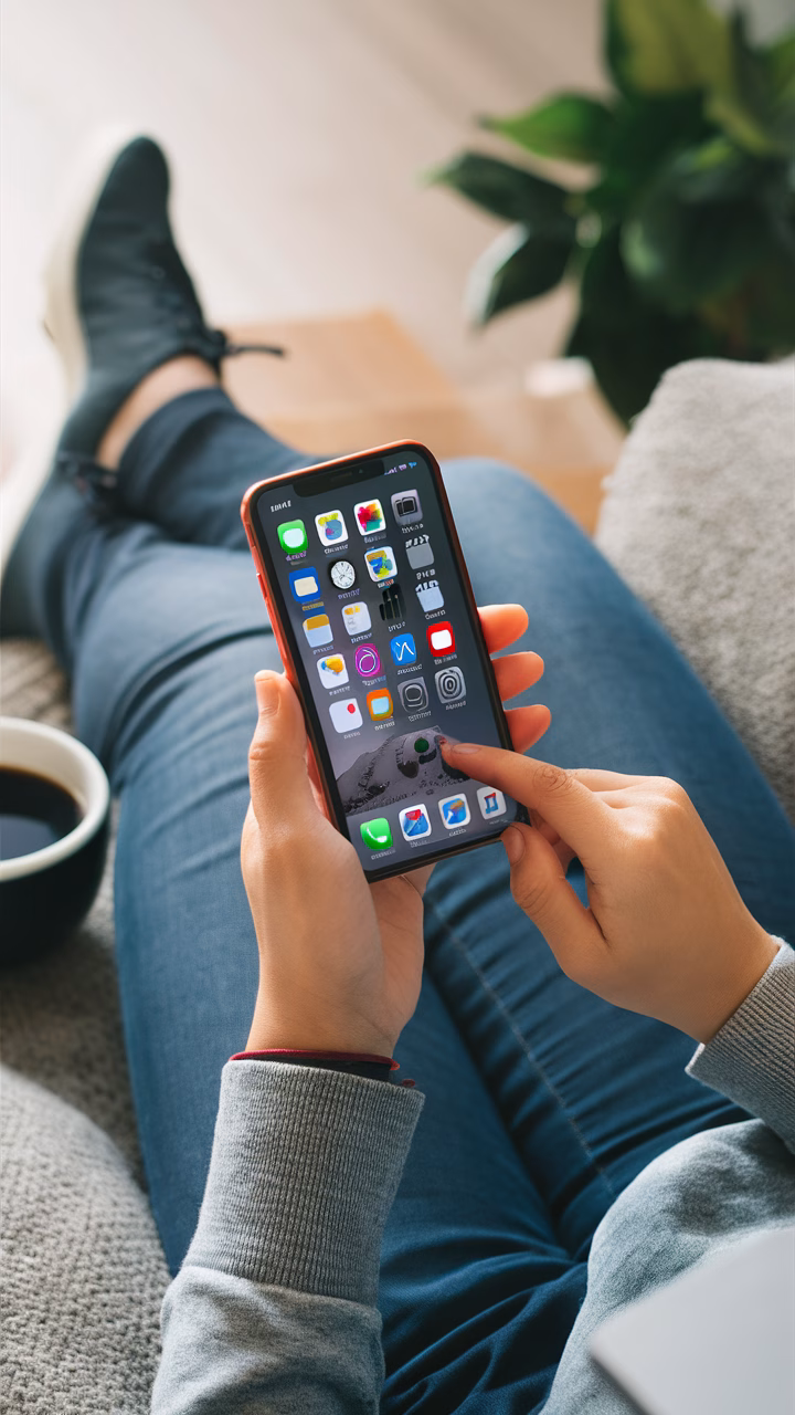 user testing on phone