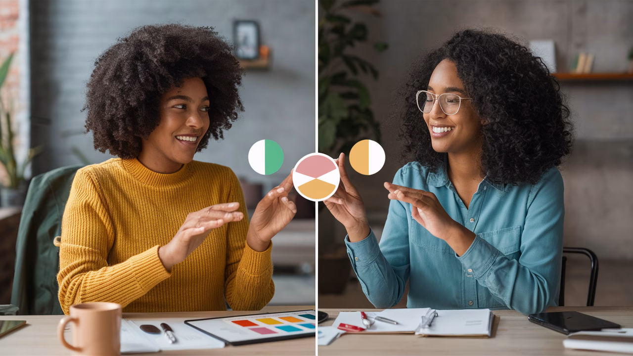 Remote style session with client Virtual consultation in progress