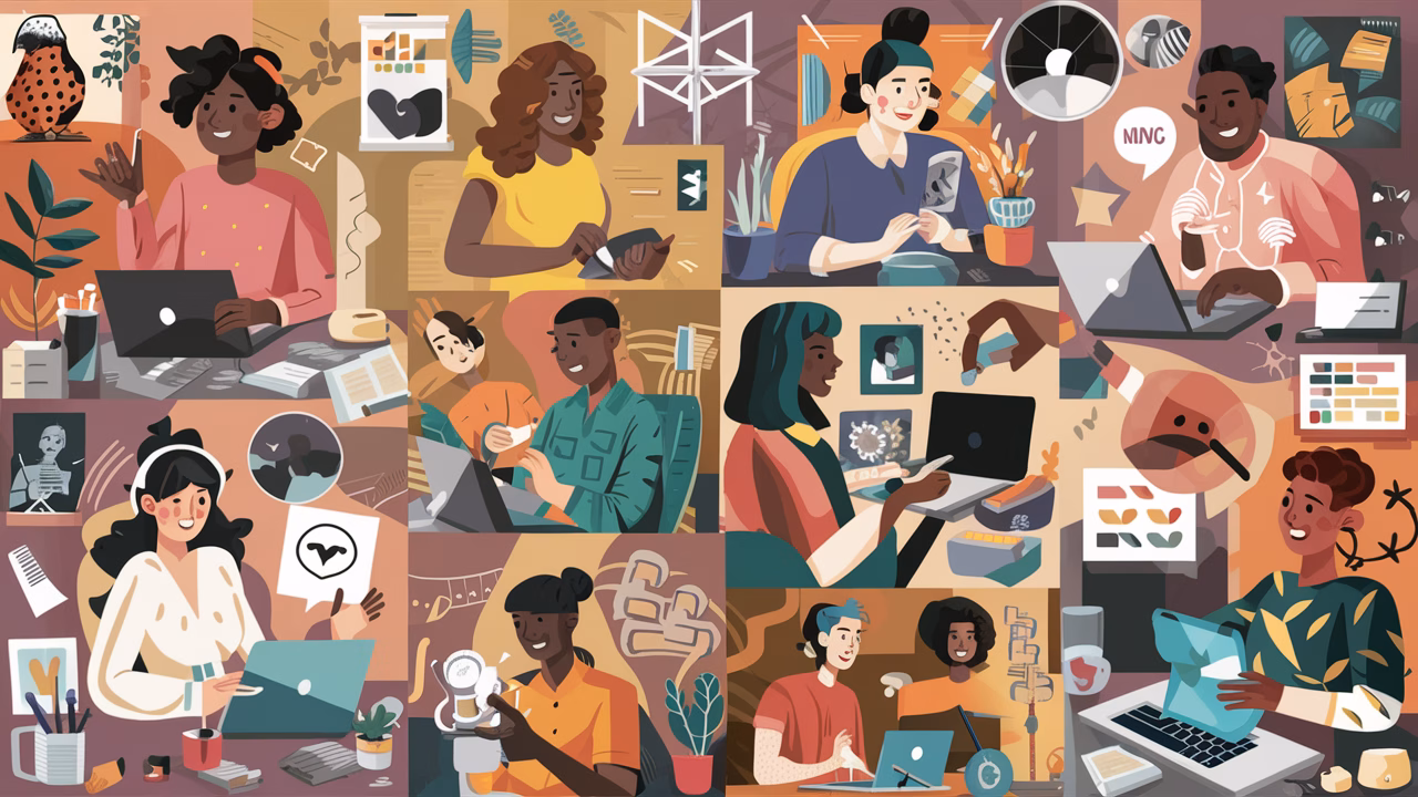 People profiting from creative ideas