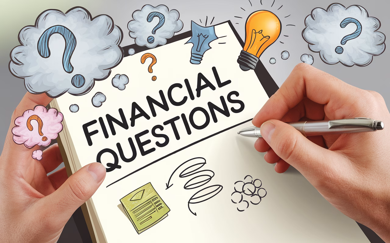 Answers to common financial queries Hand writing financial questions for clarity