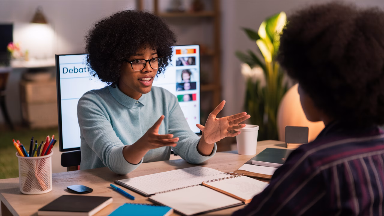 Debate coaching session