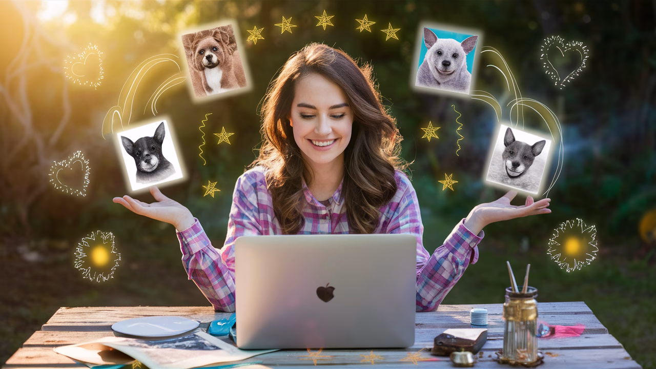 Animal intuitive psychic experience happy cat and psychic exchanging energy